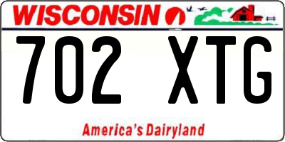 WI license plate 702XTG