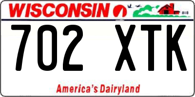 WI license plate 702XTK