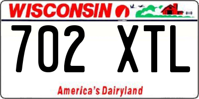 WI license plate 702XTL