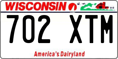 WI license plate 702XTM
