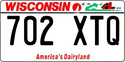 WI license plate 702XTQ