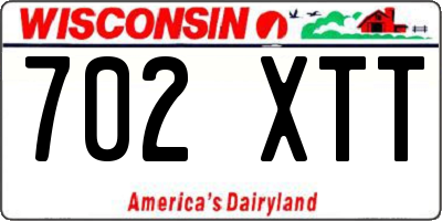 WI license plate 702XTT