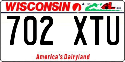 WI license plate 702XTU