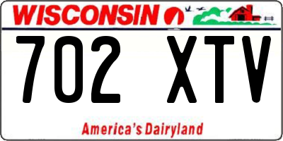 WI license plate 702XTV