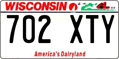 WI license plate 702XTY
