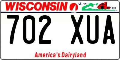 WI license plate 702XUA