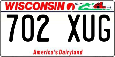 WI license plate 702XUG