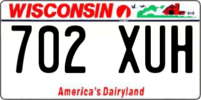 WI license plate 702XUH