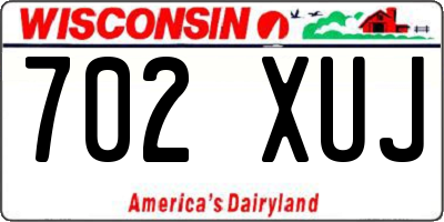 WI license plate 702XUJ