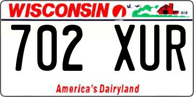 WI license plate 702XUR
