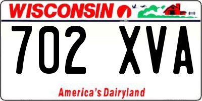 WI license plate 702XVA