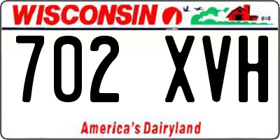 WI license plate 702XVH