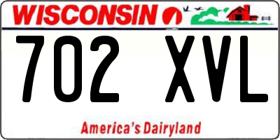 WI license plate 702XVL