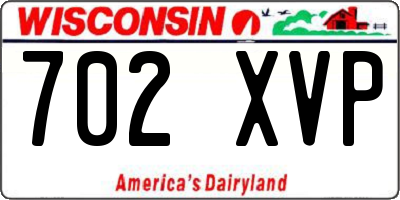 WI license plate 702XVP