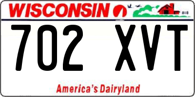 WI license plate 702XVT