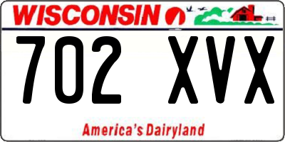 WI license plate 702XVX