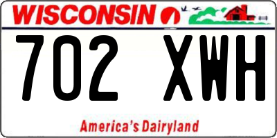 WI license plate 702XWH