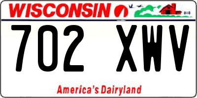WI license plate 702XWV