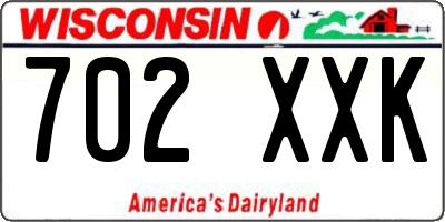 WI license plate 702XXK