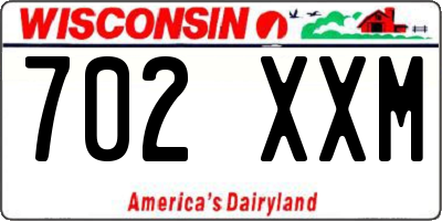 WI license plate 702XXM