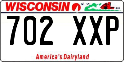WI license plate 702XXP