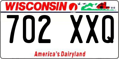 WI license plate 702XXQ