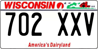 WI license plate 702XXV