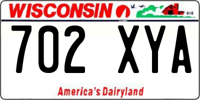 WI license plate 702XYA
