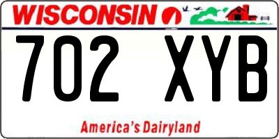 WI license plate 702XYB
