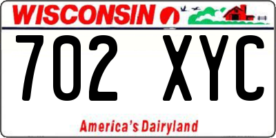 WI license plate 702XYC