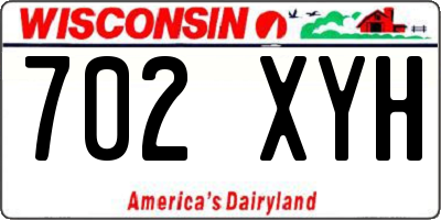 WI license plate 702XYH