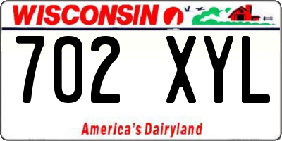 WI license plate 702XYL