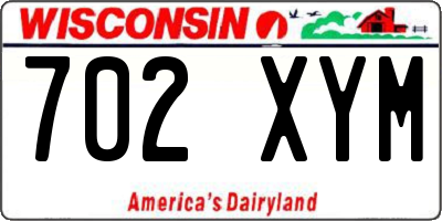 WI license plate 702XYM