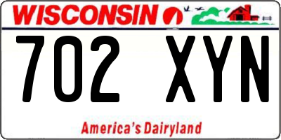 WI license plate 702XYN