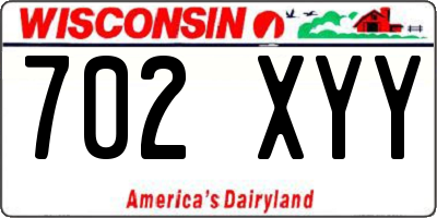 WI license plate 702XYY