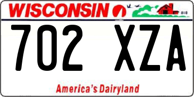 WI license plate 702XZA