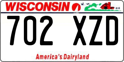 WI license plate 702XZD