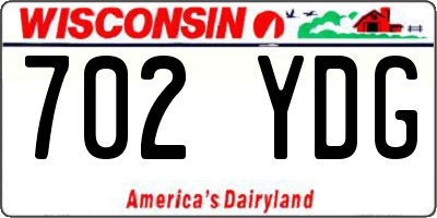 WI license plate 702YDG