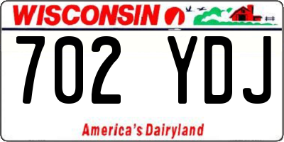 WI license plate 702YDJ