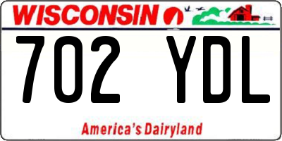 WI license plate 702YDL