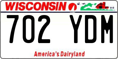 WI license plate 702YDM