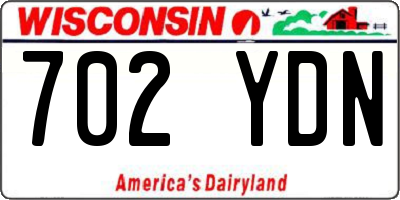 WI license plate 702YDN