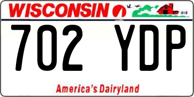 WI license plate 702YDP
