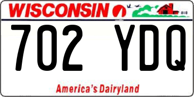 WI license plate 702YDQ