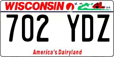 WI license plate 702YDZ