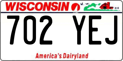 WI license plate 702YEJ