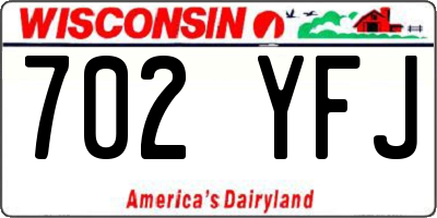WI license plate 702YFJ
