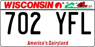WI license plate 702YFL