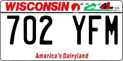 WI license plate 702YFM