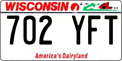 WI license plate 702YFT